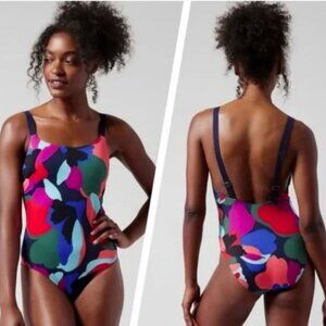 Athleta Hermosa One Piece Swimsuit Size XL‎ Tossed Floral